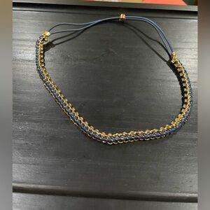 EUC Henri Bendel Elegant Gold and Blue headband